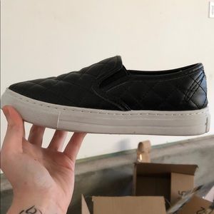 Quilted slip on sneakers